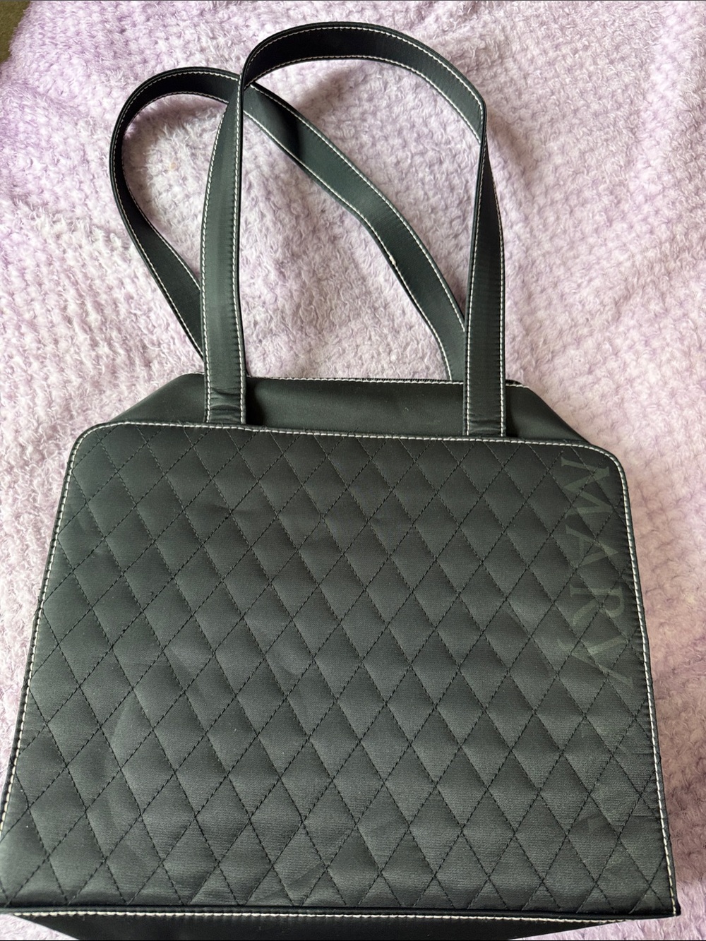 NEW Mary Kay Branded Quilted Black Tote Bag with Double Shoulder Straps.  NWOT